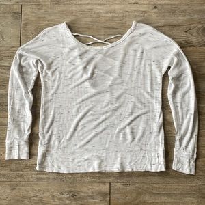 Crossback long sleeve top
